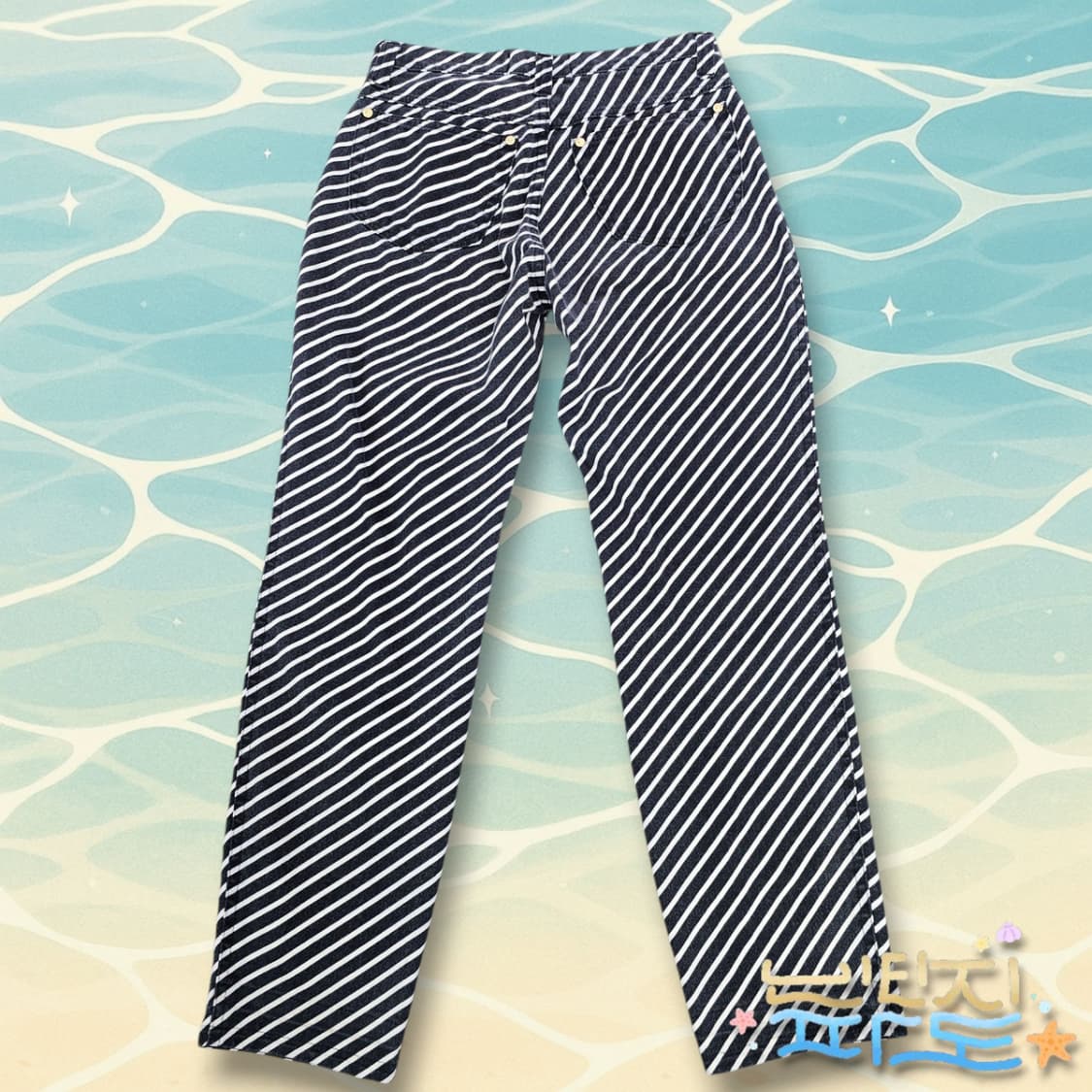 28 90s VERSACE 베르사체 블랙 스트라이프 팬츠 상품이미지8