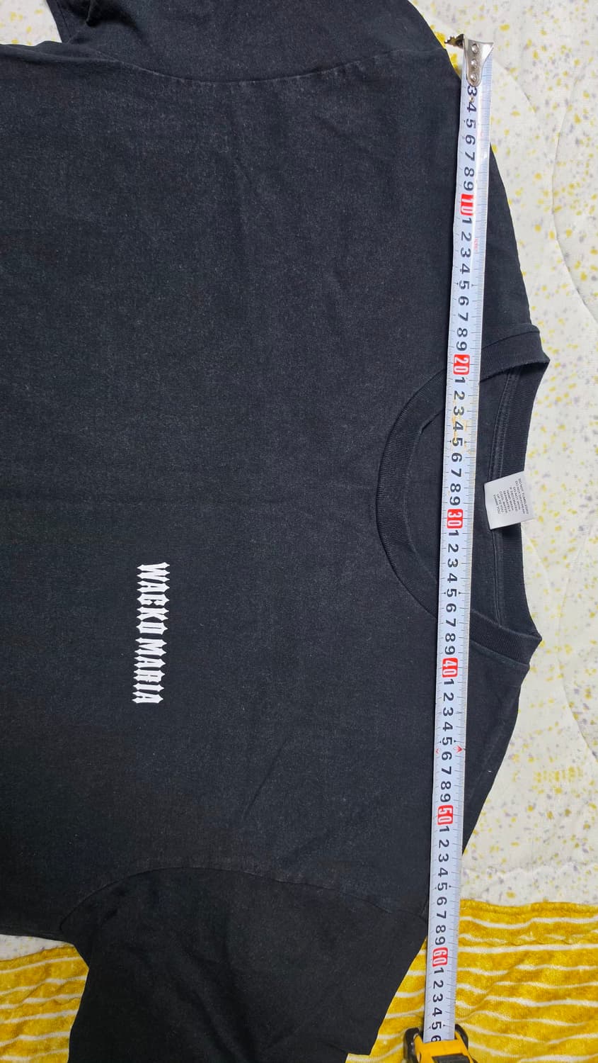 와코마리아 백로고 하프 티셔츠 블랙 XL 판매합니다 상품이미지9