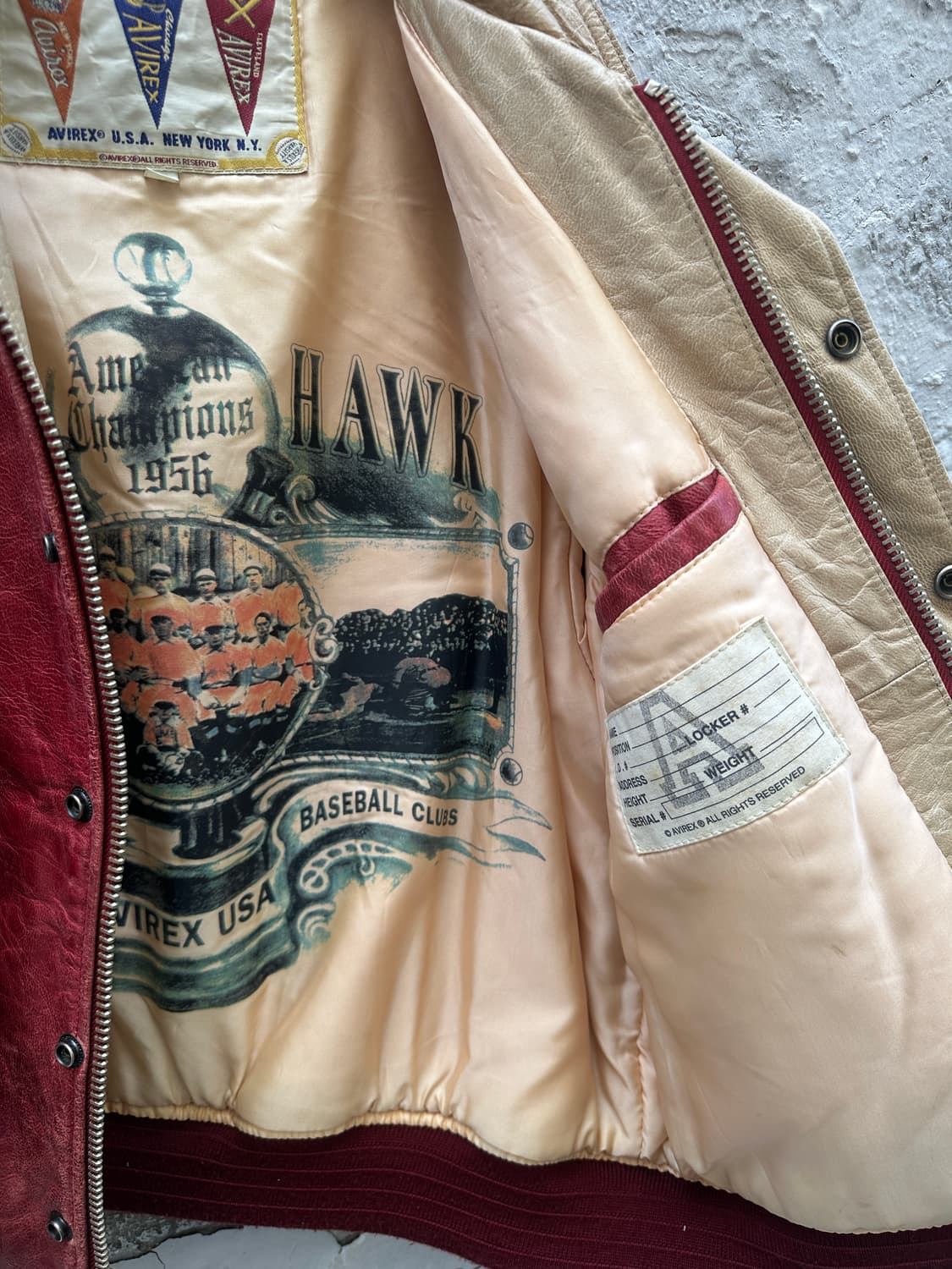 Avirex CHIEF HIGH HAWK 레더 바시티 자켓 상품이미지9