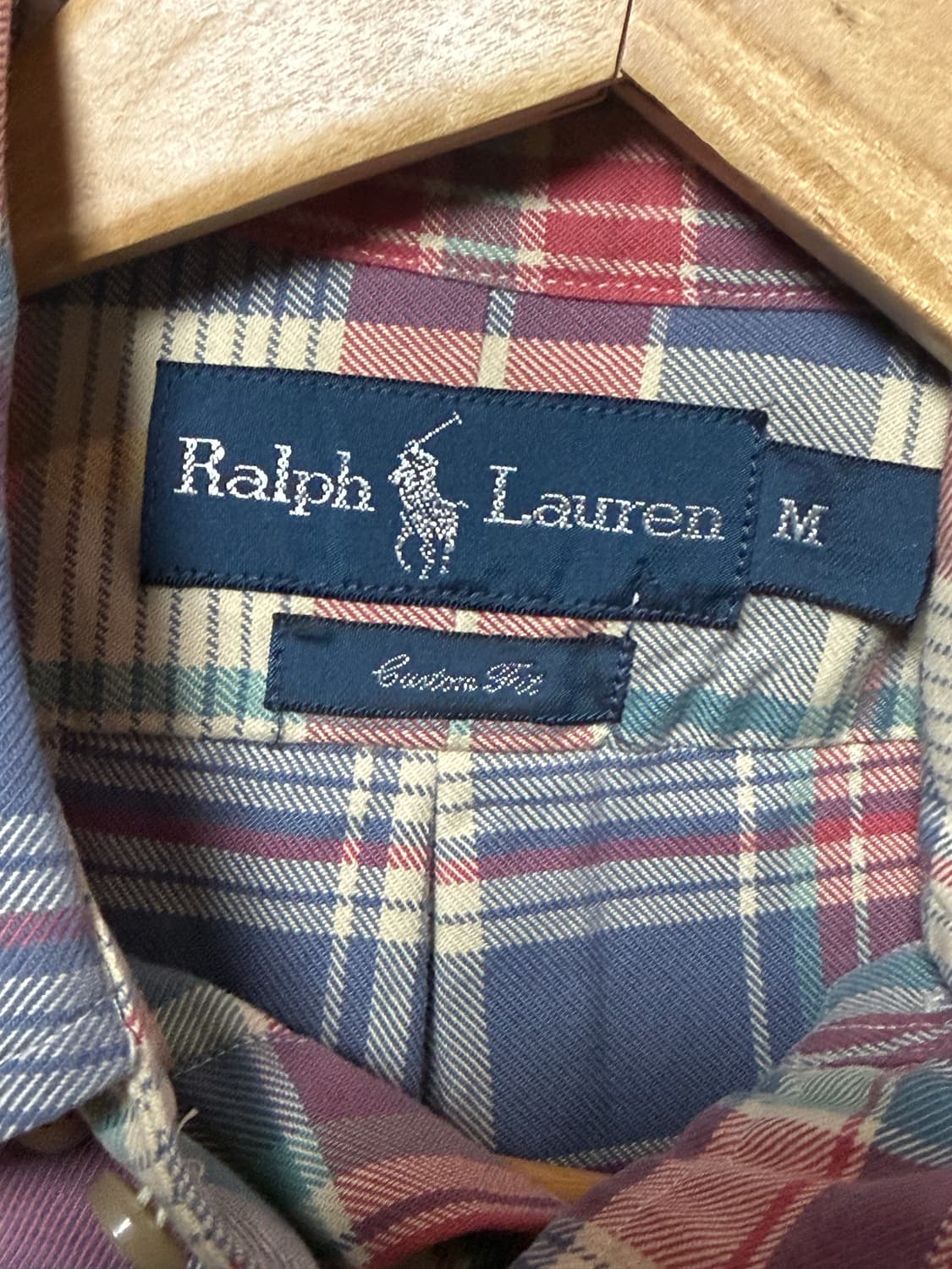 폴로 체크 코튼셔츠 M 상품이미지3