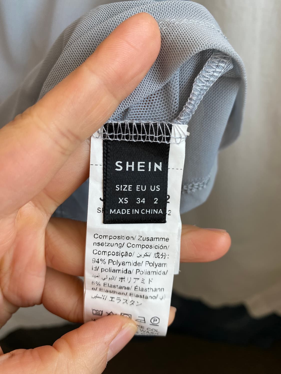 SHEIN 블루그레이 시스루탑(XS) 상품이미지8