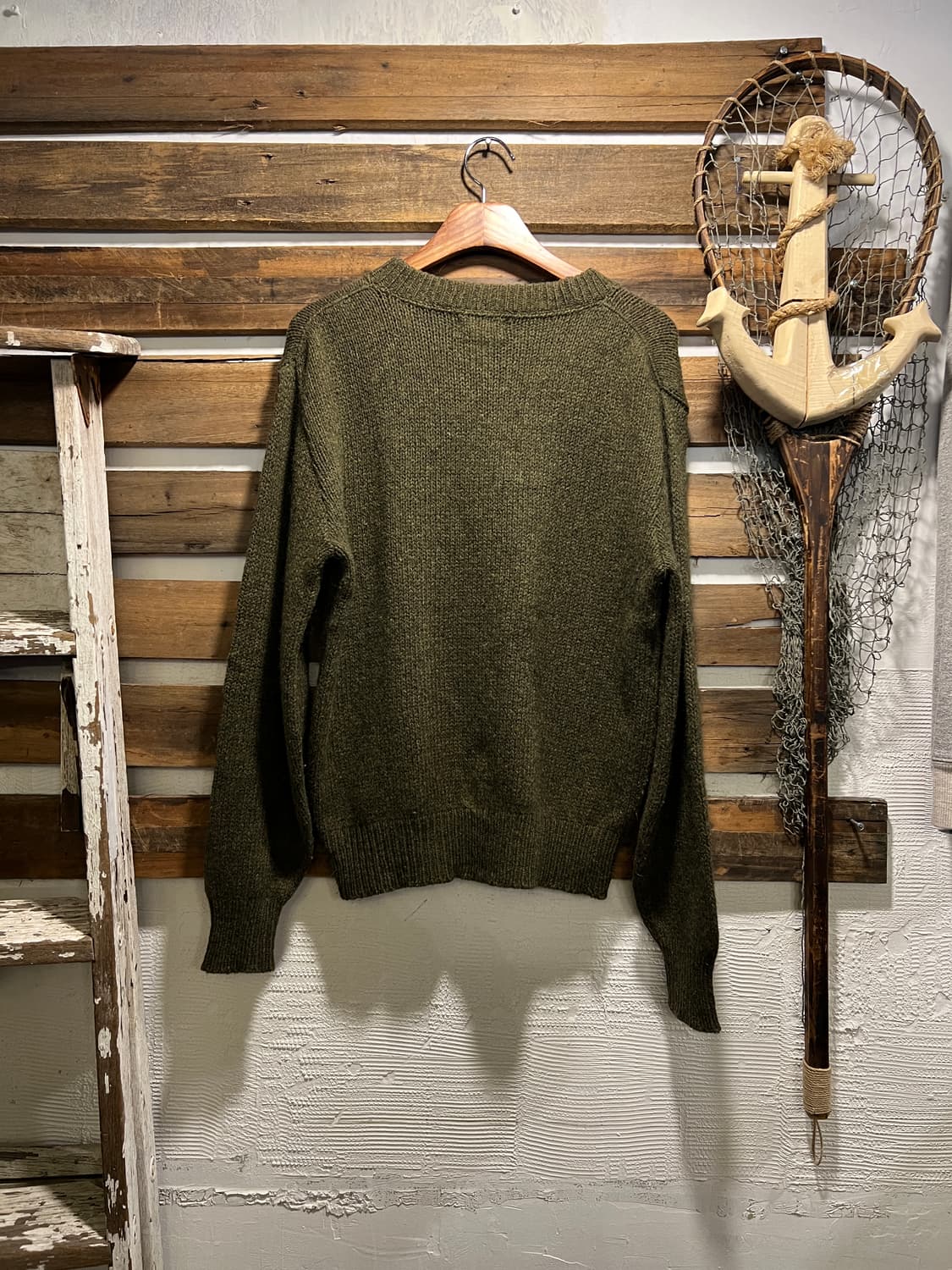 [M]90's 엘엘빈 우먼스 Made in USA 차콜그레이 울 니트 상품이미지5