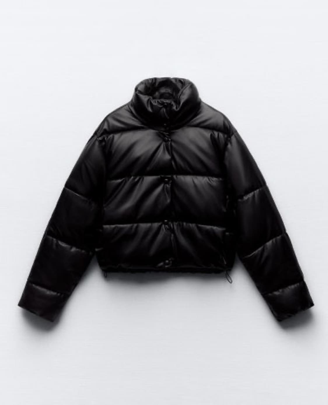 ZARA 자라 여성 페이크 레더 무광 패딩 M 상품이미지1