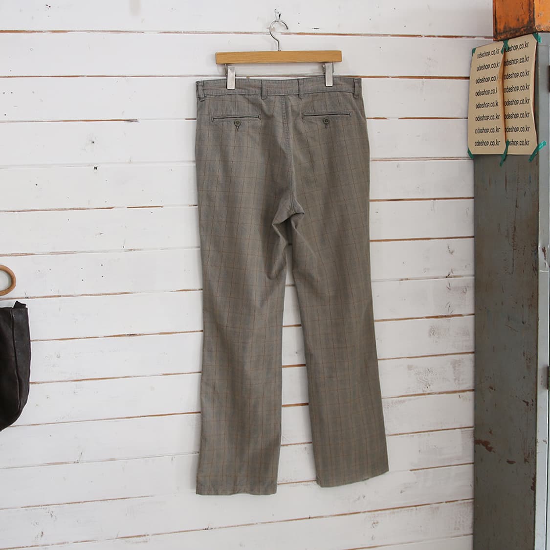 (착용컷) BEAMS 체크 팬츠 (남성용 34-35) 상품이미지2