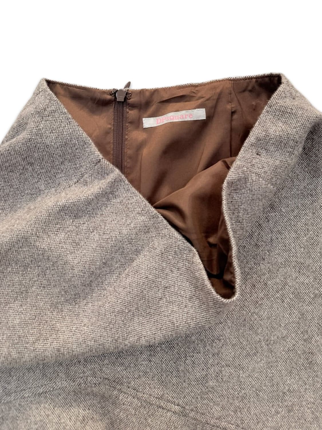 빈티지 브라운 프릴 미디 스커트 상품이미지3