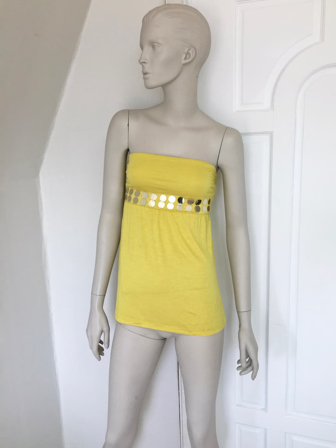 Sequin Detail Lemon Tube Top 상품이미지4