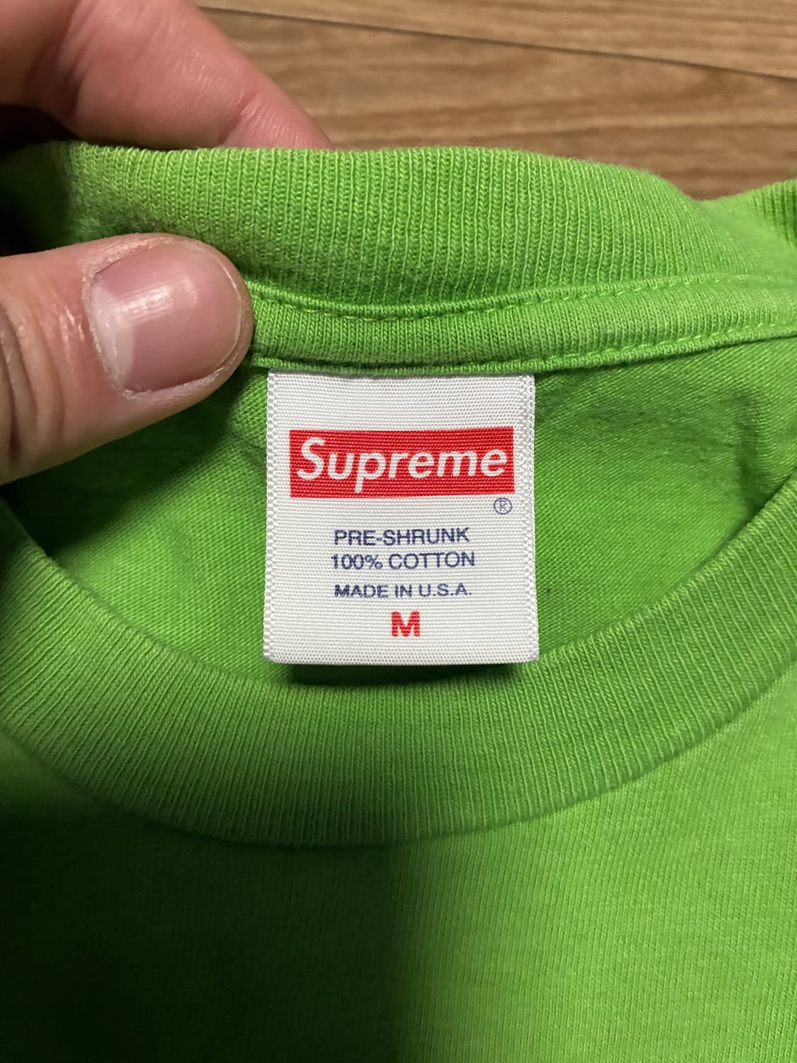 M) 슈프림 롱슬리브 긴팔 그린 상품이미지3