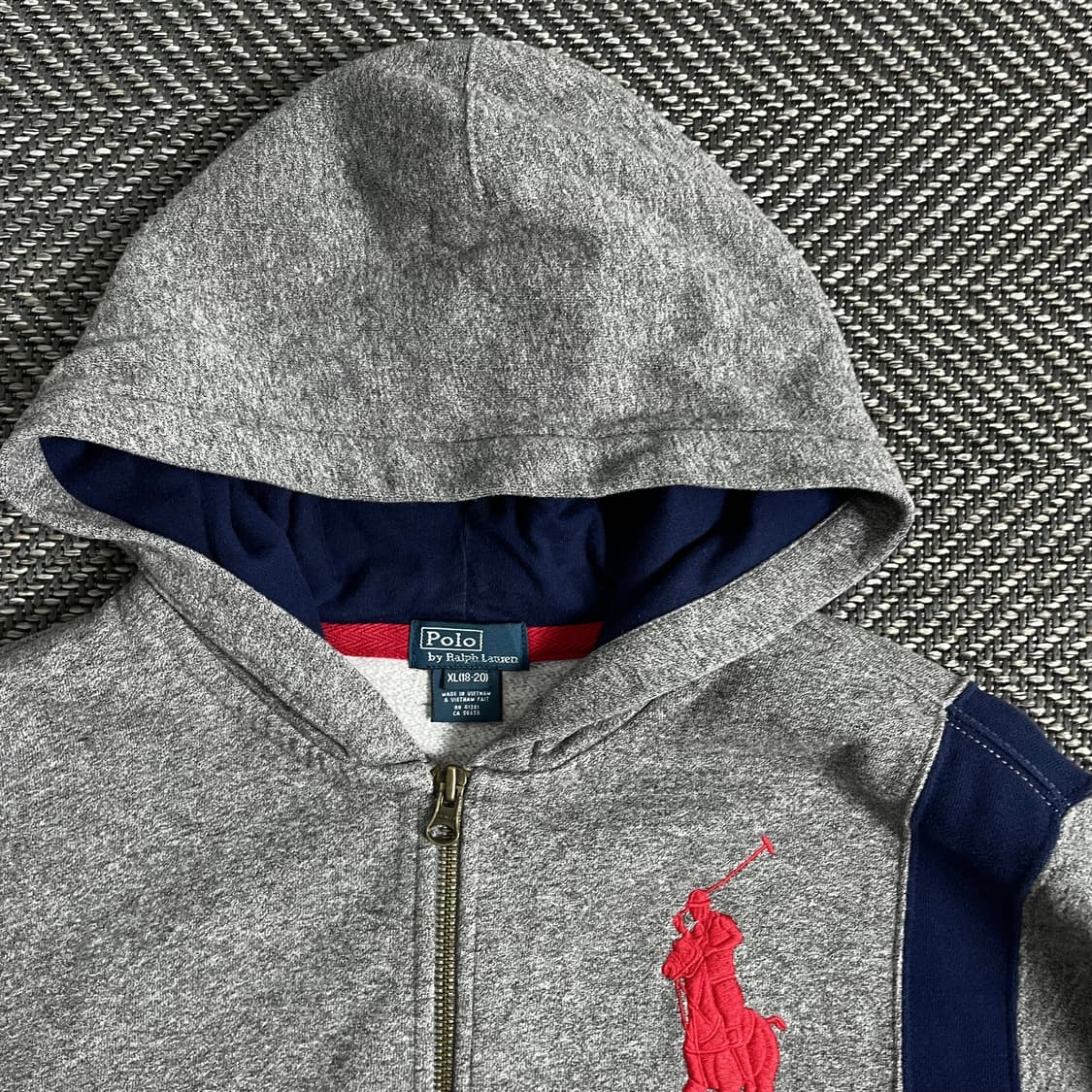 폴로 랄프로렌 빅포니 배색 후드 집업y 2927 상품이미지4