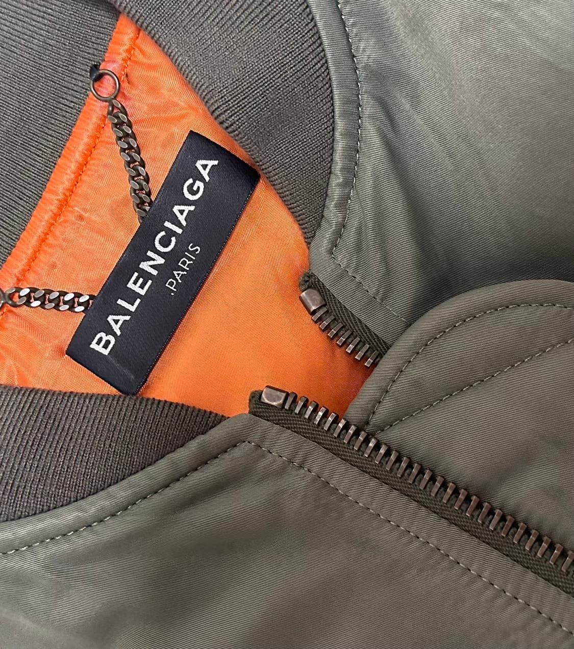 [ M ] 발렌시아가 크롭 봄버 카키 상품이미지5