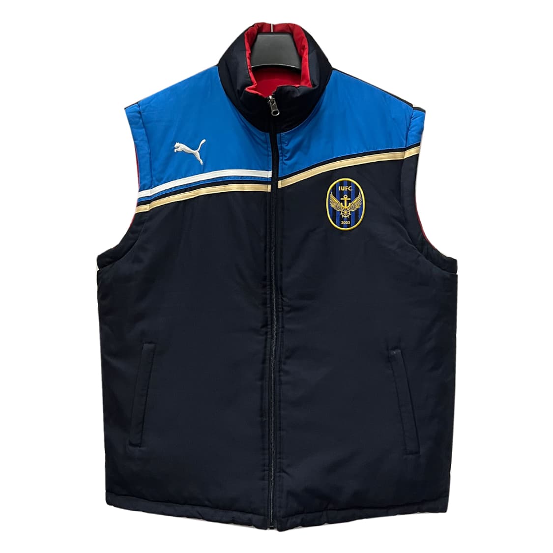 푸마 인천유나이티드 FC 빅로고 리버시블 패딩 베스트 조끼 XL 상품이미지2