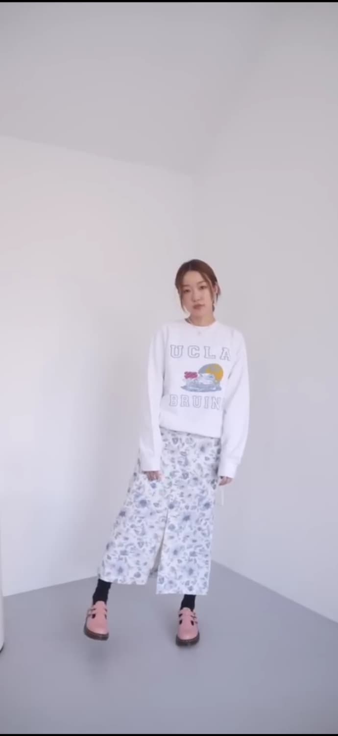 (잉화 착용) 시눈 rose printed skirt (blue) 상품이미지5