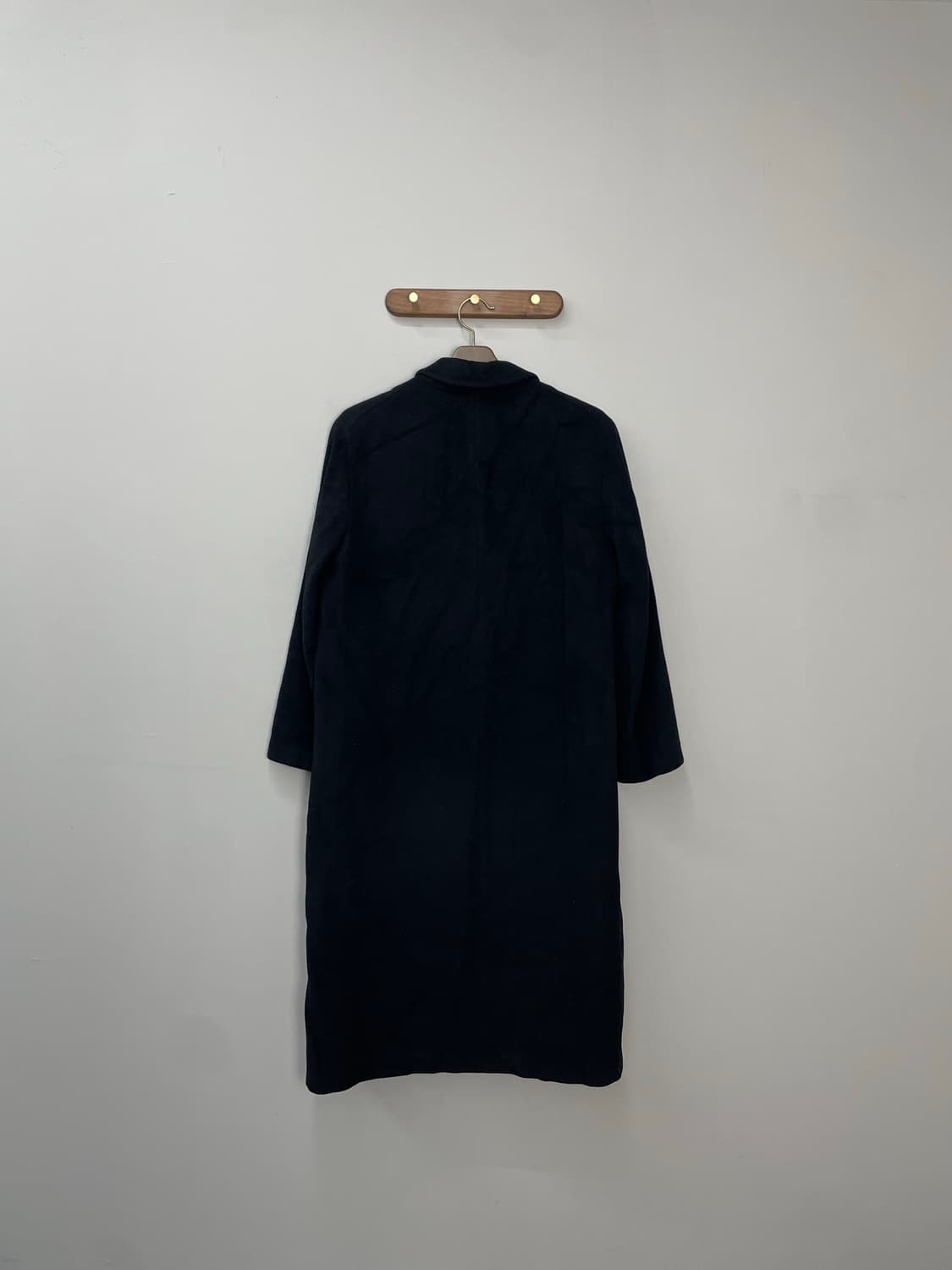 타임 울 블랙 롱코트 H1363 상품이미지4