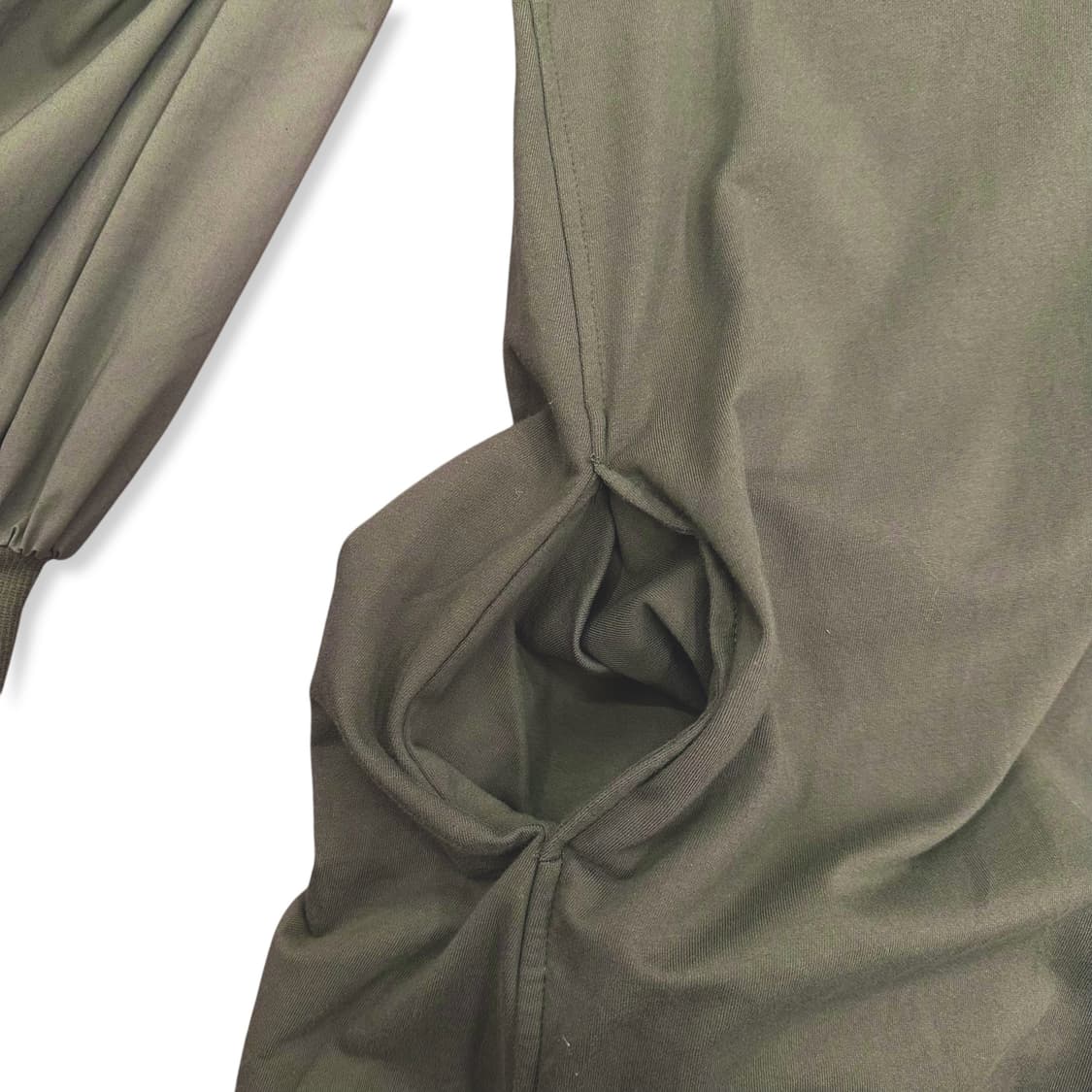 Khaki frill & string detail volume sweat 상품이미지5