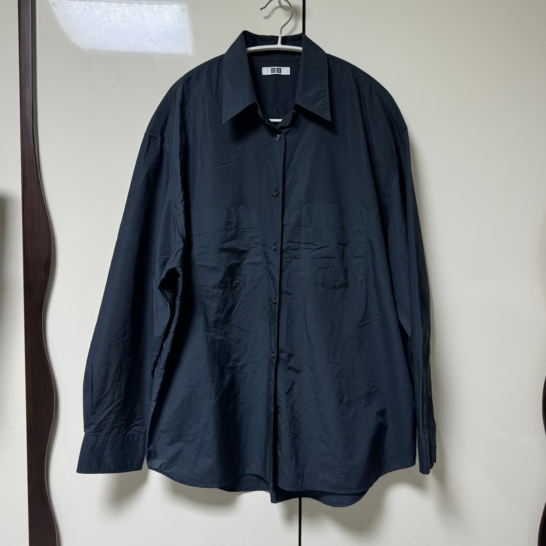 유니클로U 오버사이즈 셔츠 L 네이비 상품이미지1