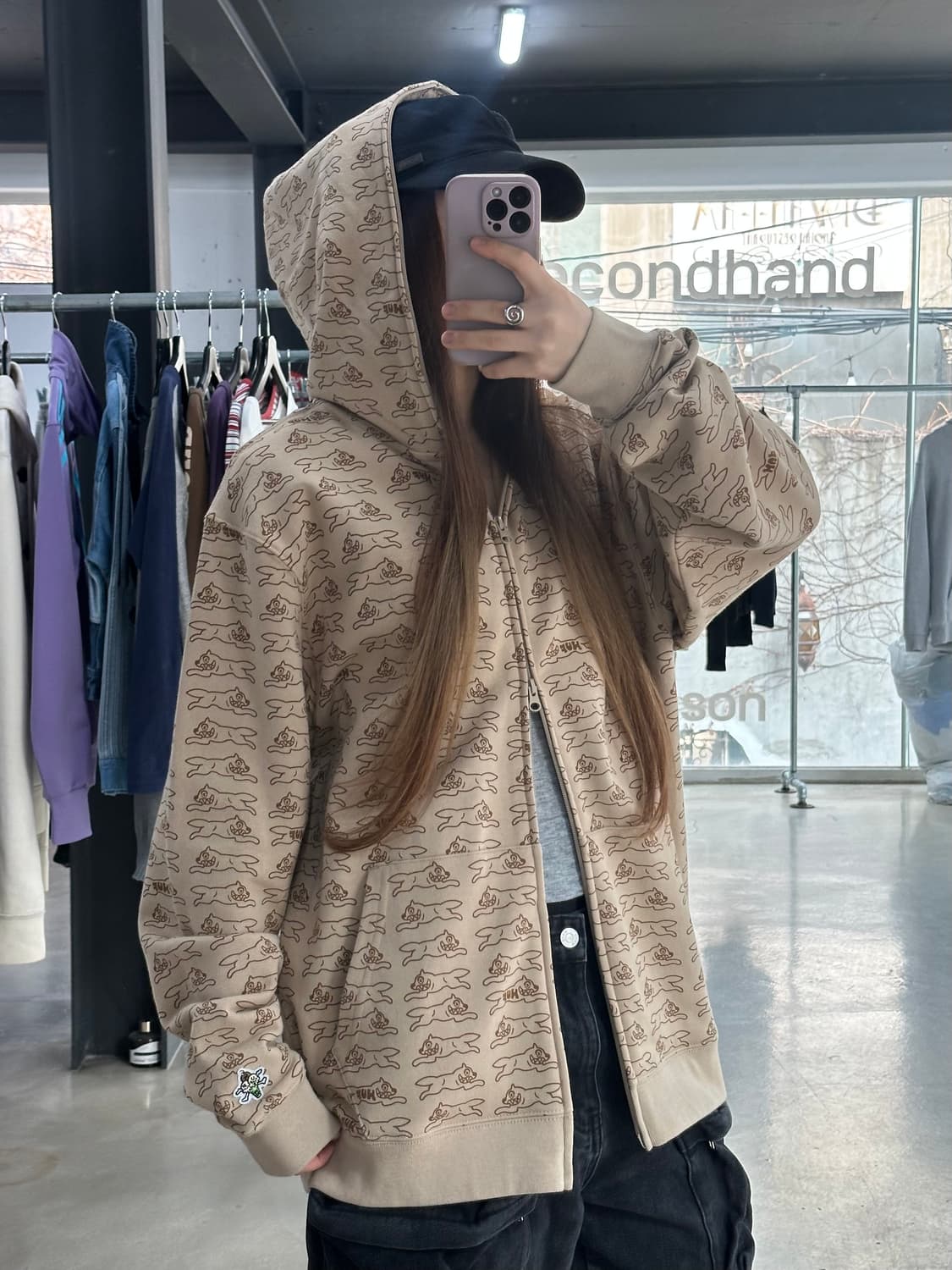 BBC Icecream x HUF 러닝독 풀 후드집업 상품이미지1