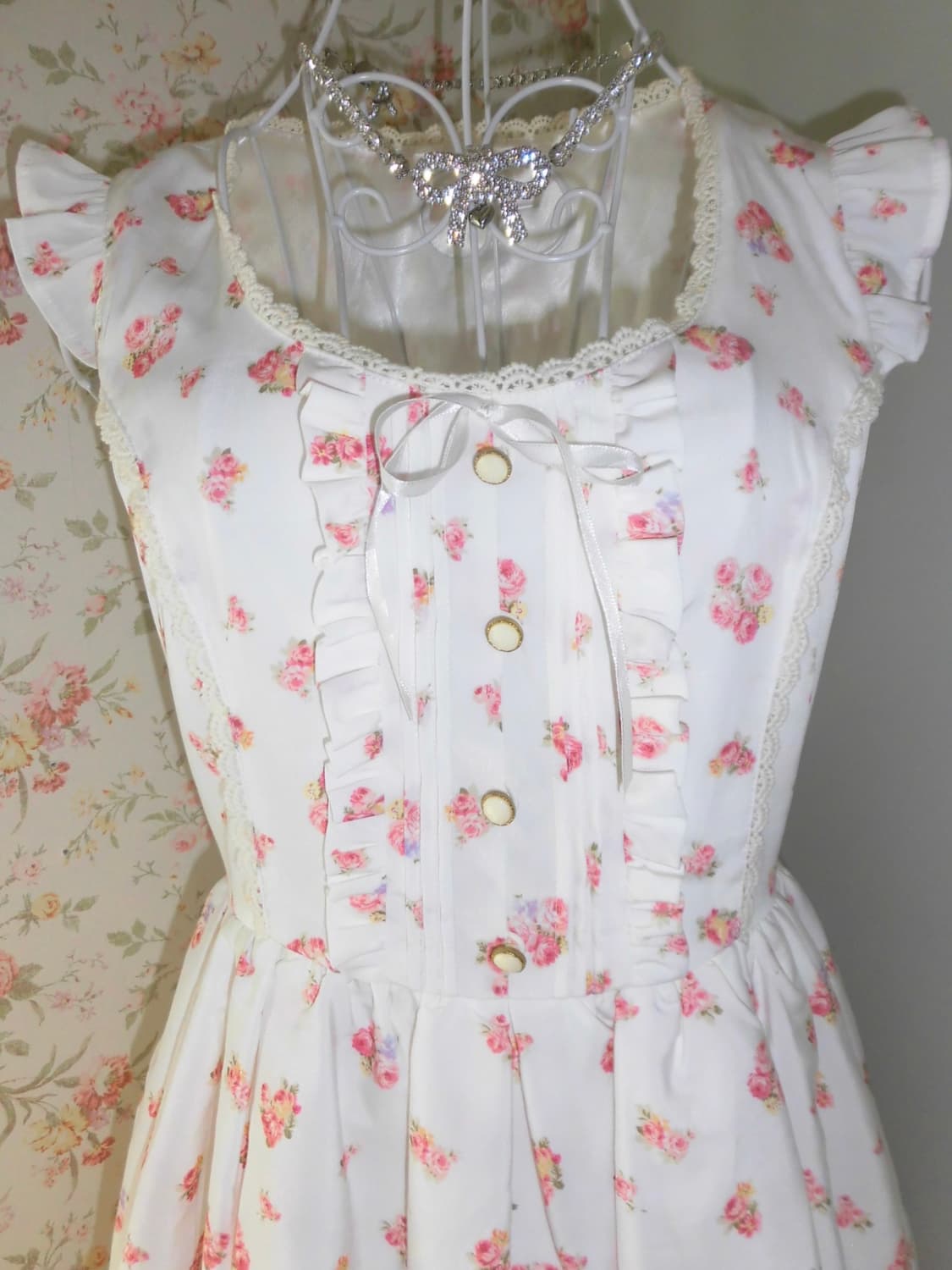 리즈리사 lizlisa 핀터깔 히메갸루 핑크 플로럴 미니 원피스 상품이미지1