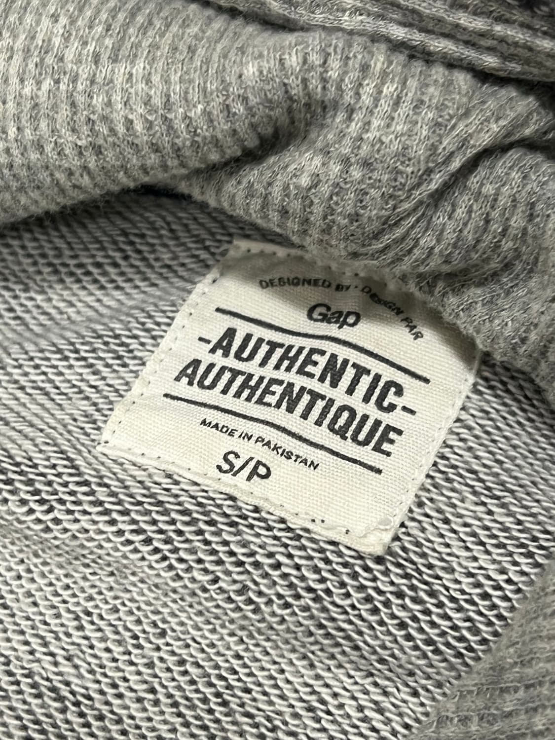 (S) GAP 후드 티 그레이/네이비 상품이미지3