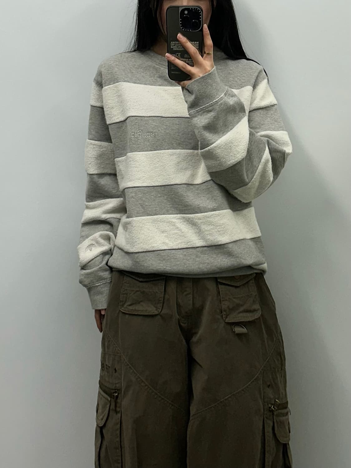 아디다스 x 알렉산더 왕 스트라이프 맨투맨 상품이미지1