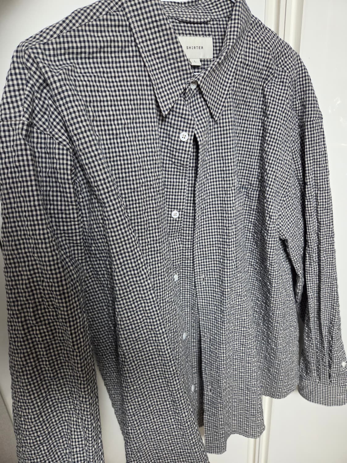셔터 에디터셔츠 L 깅엄체크 상품이미지3