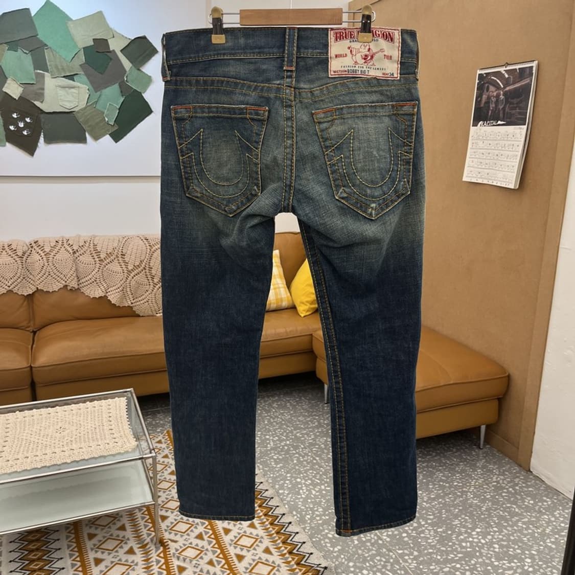 트루릴리전 BOBBY 빅티 레트로 빈티지 데님팬츠 34인치 C10767 상품이미지4