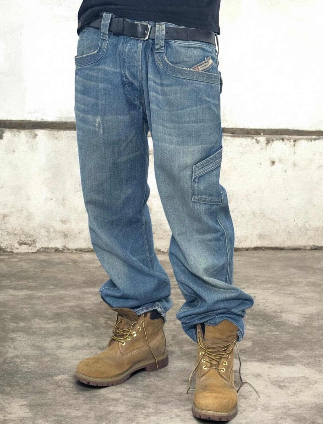 디젤 워크 카펜터 포켓 워싱 데님 팬츠 상품이미지2