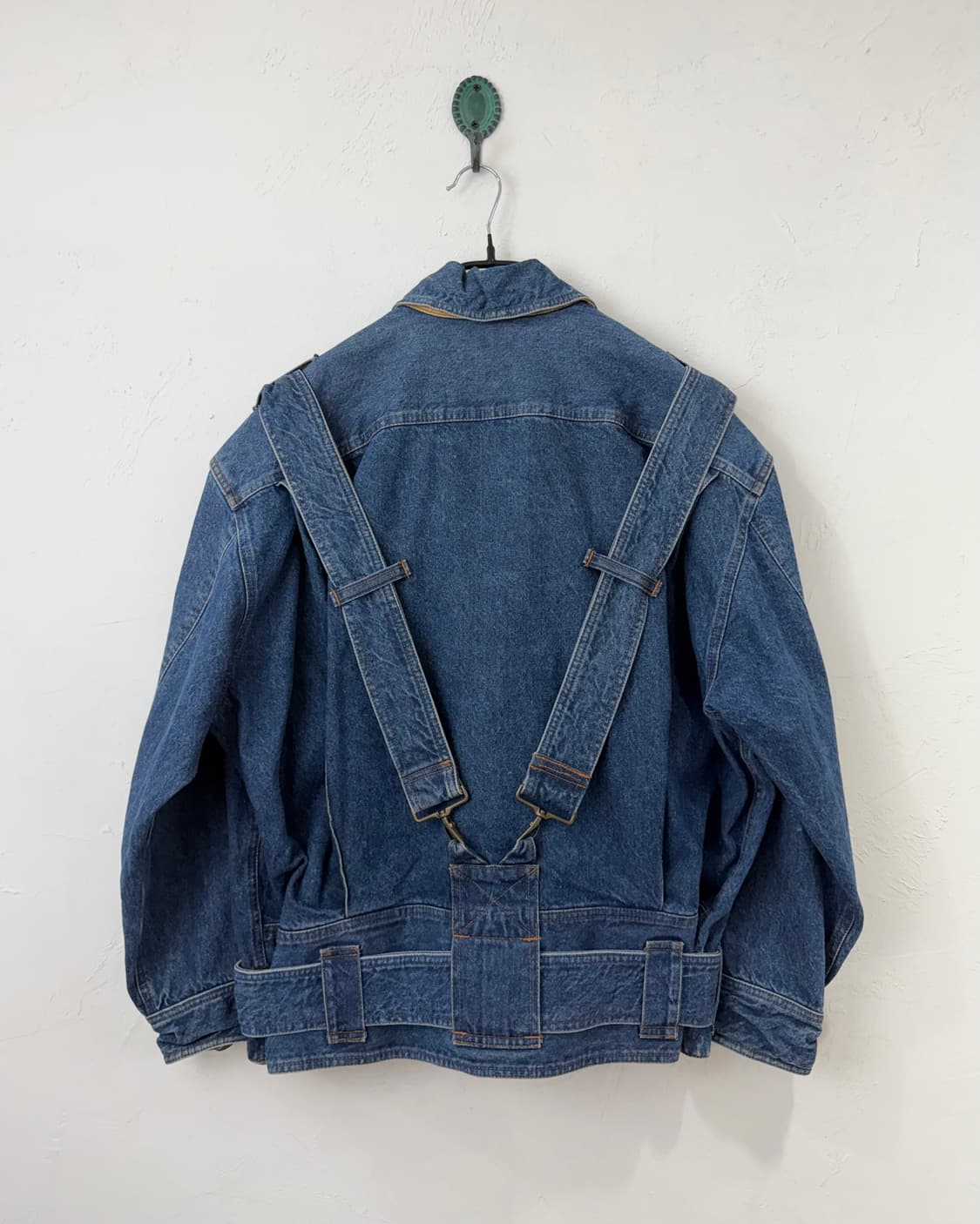 80s KENSHO ABE 본디지 데님 봄버 상품이미지4