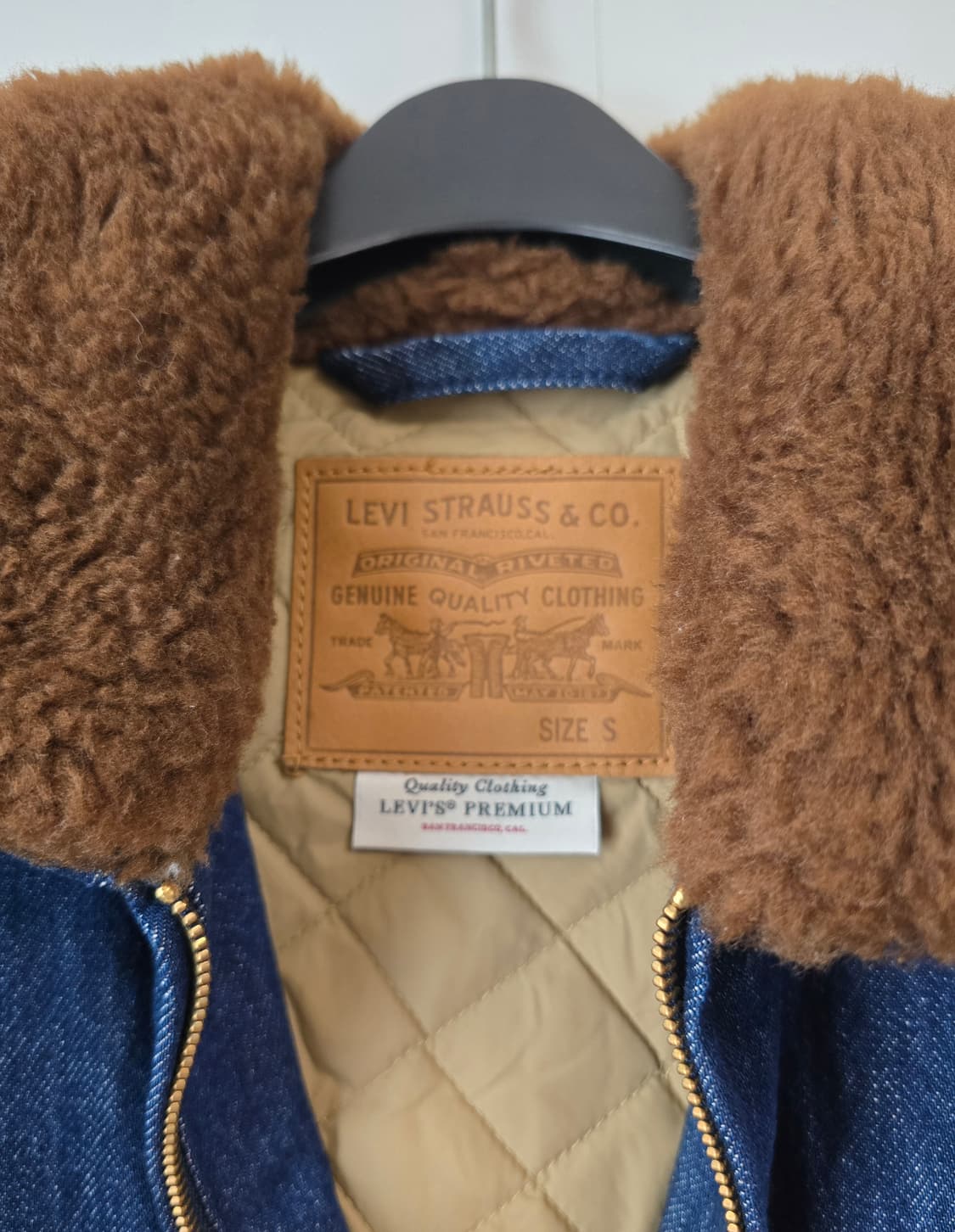 새상품급) 리바이스 데님 베이 스트릿 봄버 쉐르파 자켓 상품이미지5