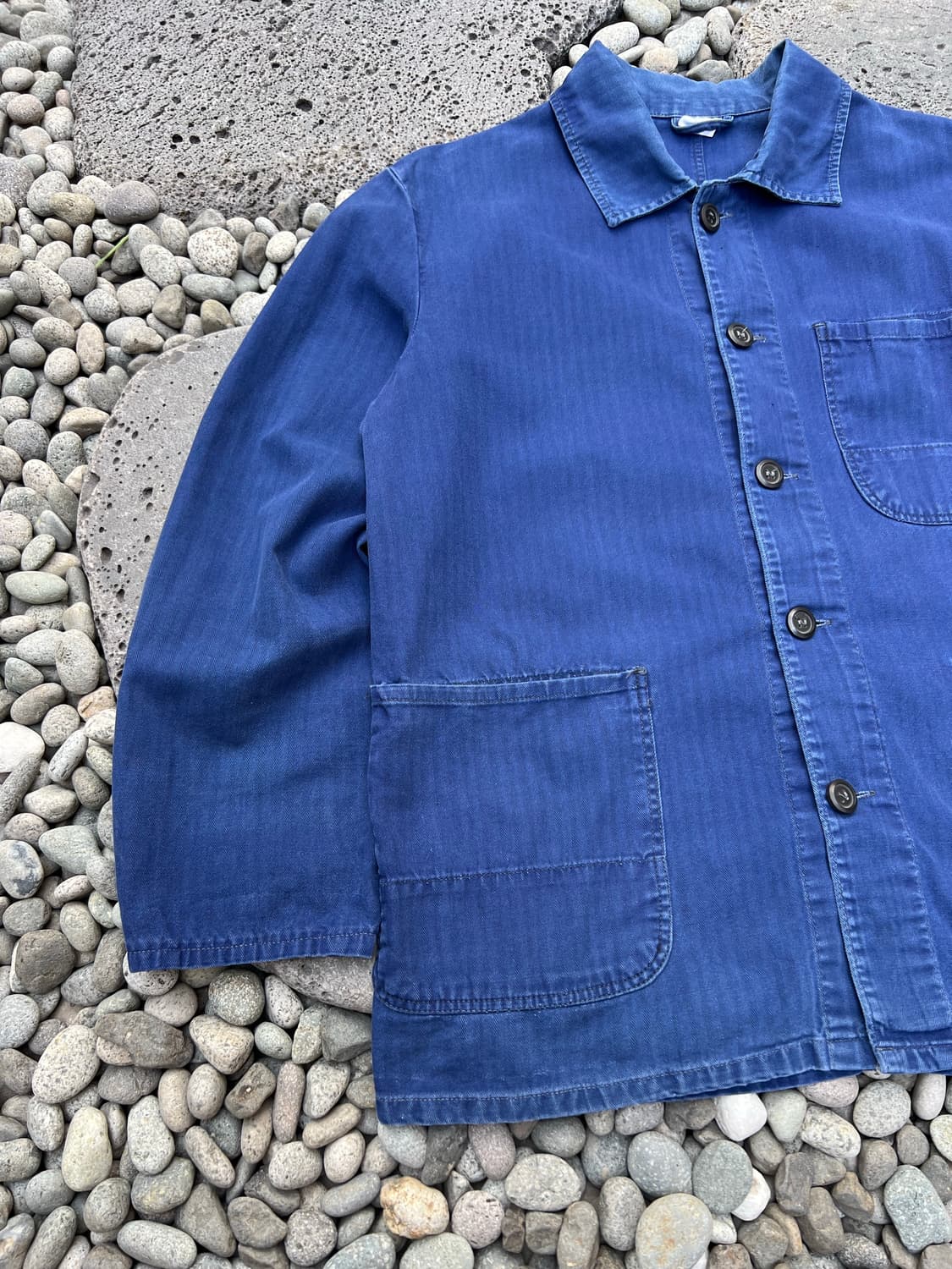 OLD VINTAGE HBT WASHING BLUE 프렌치워크자켓 상품이미지4