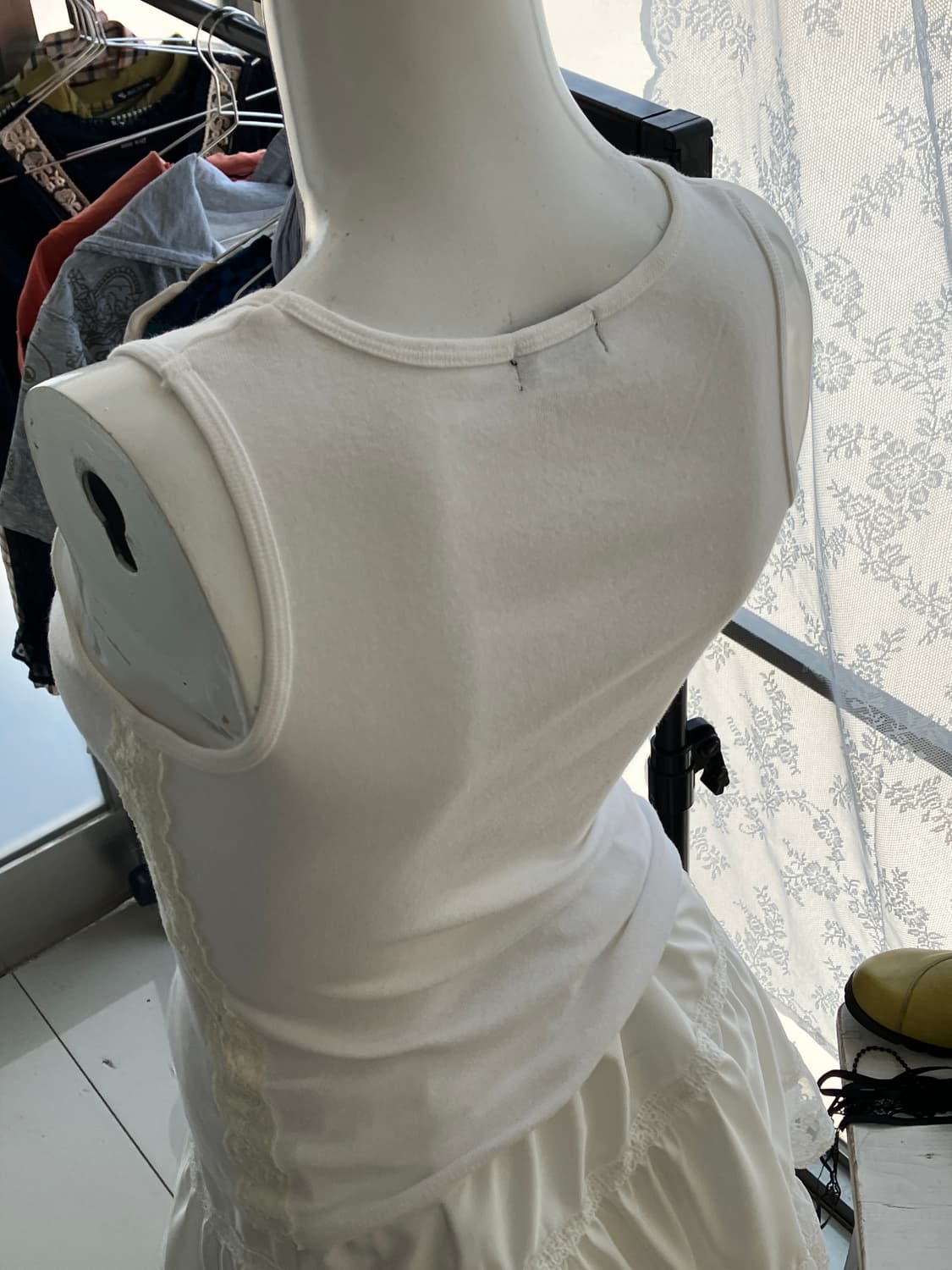silver printing lace sleeveless 상품이미지2