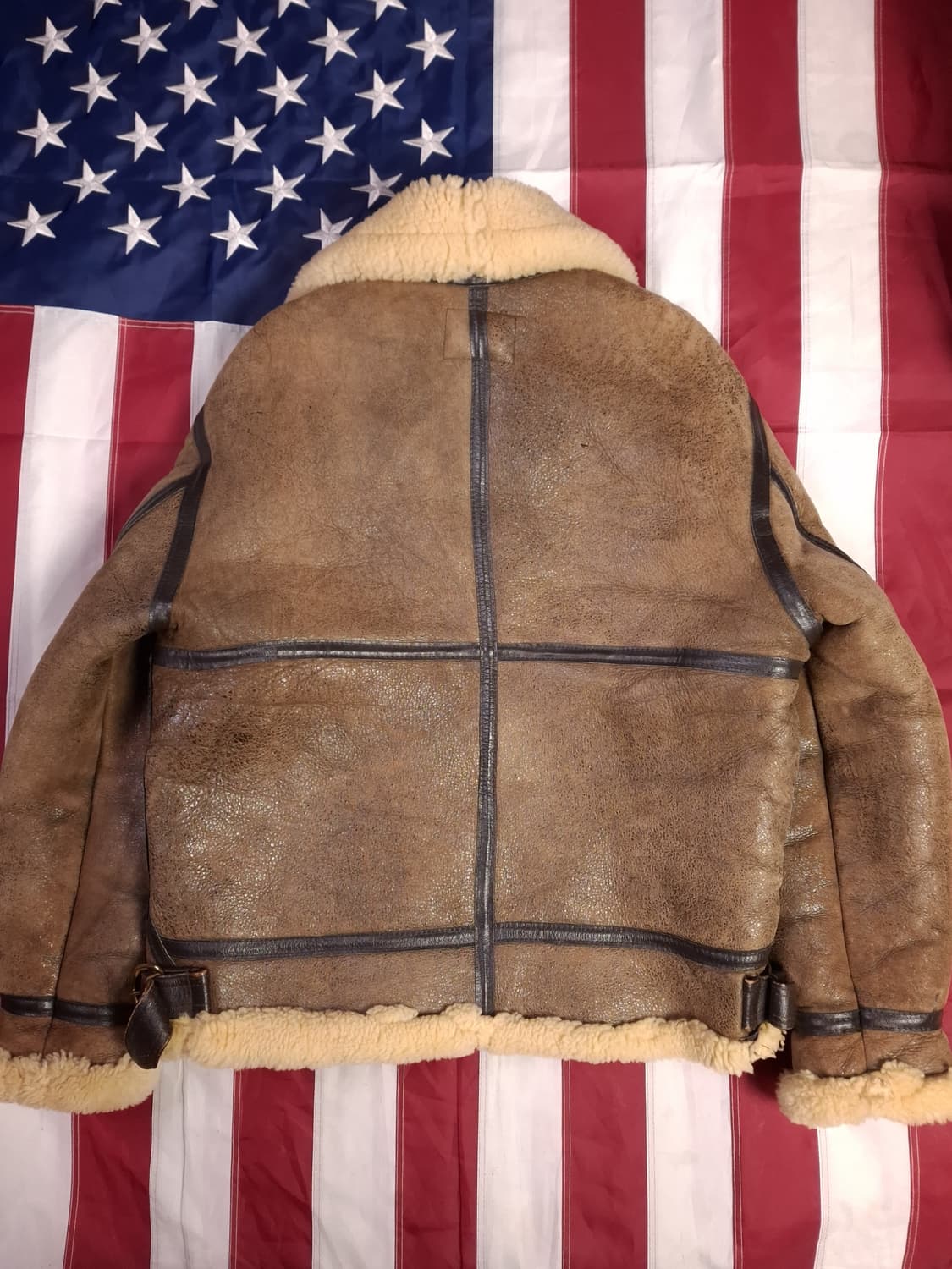 오리지날 미국제조 미공군 B-3 TYPE 리얼레더 항공 폭격기 무스탕 상품이미지9