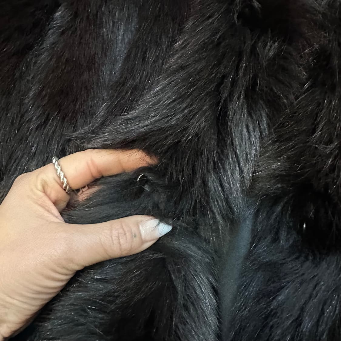 사가폭스 블랙브라운 롱 베스트 퍼자켓M-L 상품이미지7