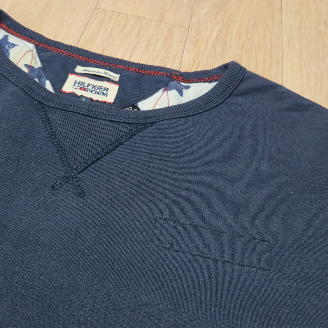 L) Hilfiger Denim 네이비 롱슬리브 긴팔티셔츠 상품이미지2