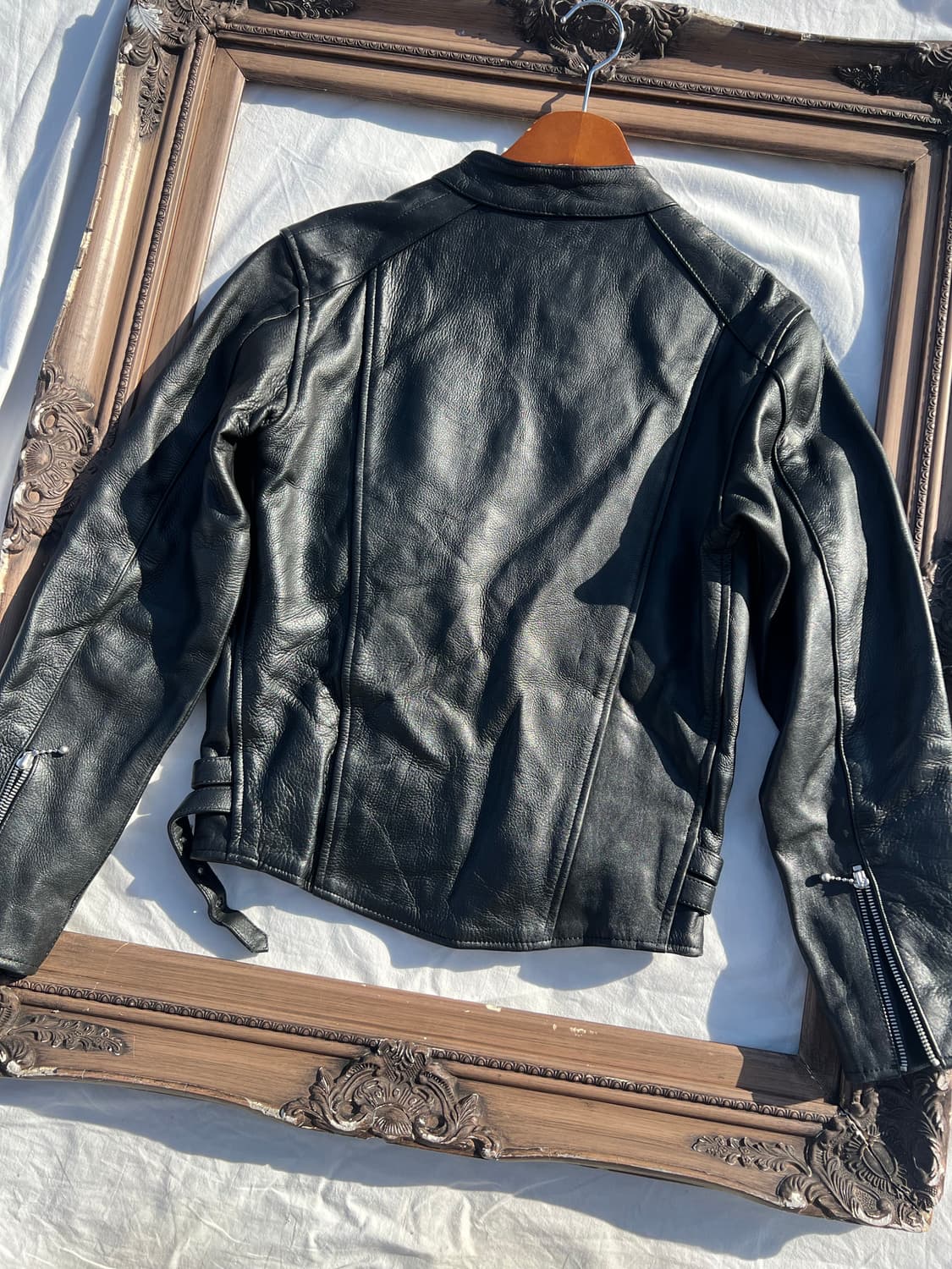 블랙 레더 라이더 자켓 (싱글 라이더) 상품이미지7