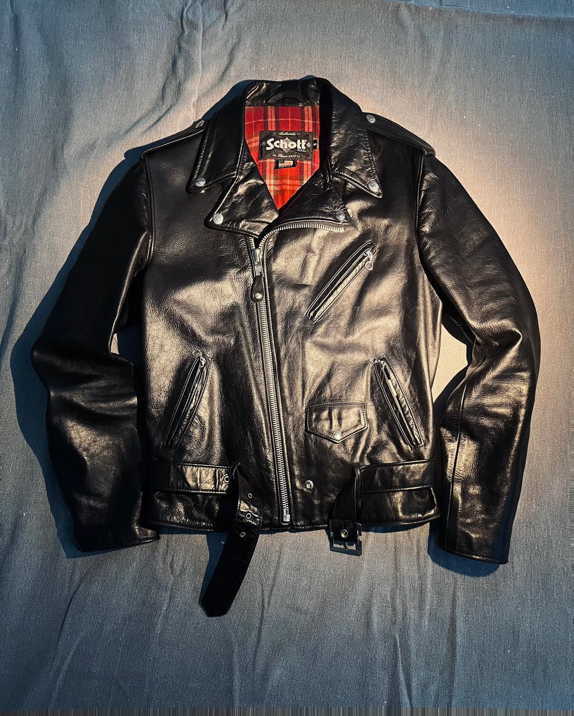 (네고문의 환영)쇼트 Og빈티지 레더자켓 USA 카우하이드 상품이미지2