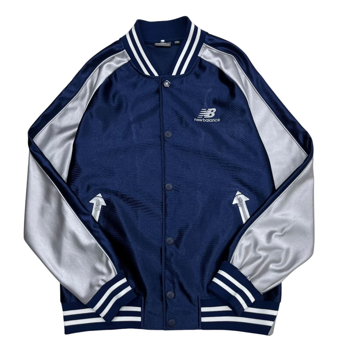 뉴발란스 힛런 네이비 새틴 버튼 자켓 105 상품이미지4