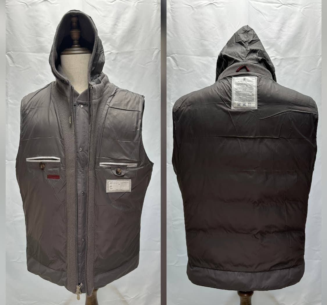 [정품인증] 브루넬로쿠치넬리 레이어드 구스다운 패딩 베스트 XL 상품이미지9