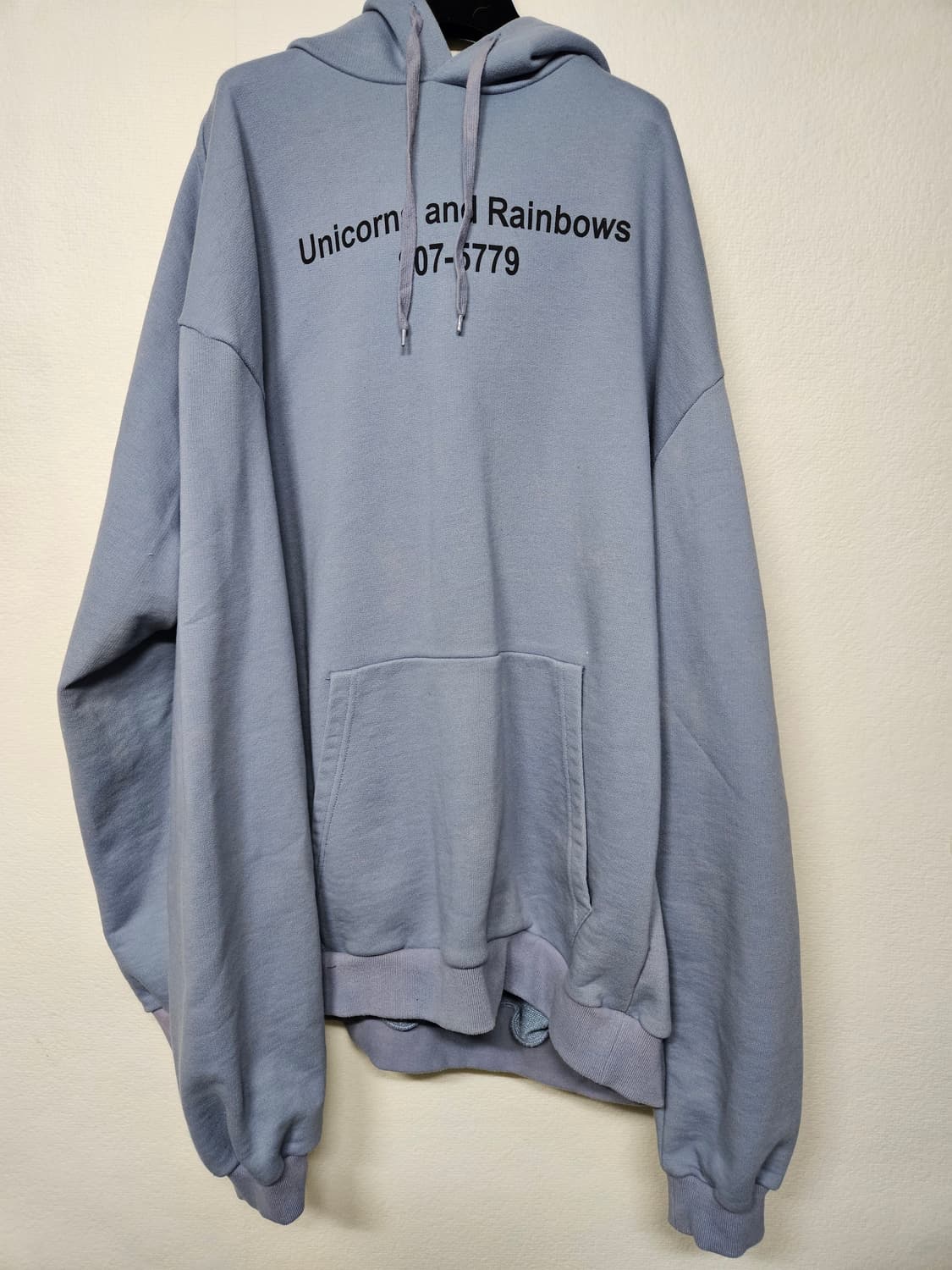베트멍 유니콘 후드 티셔츠 og 소라색 L사이즈 상품이미지1