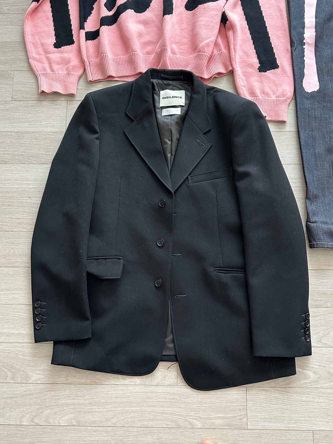M) prtprt 대디핏 휩코드 울 블레이저 BLACK 상품이미지2
