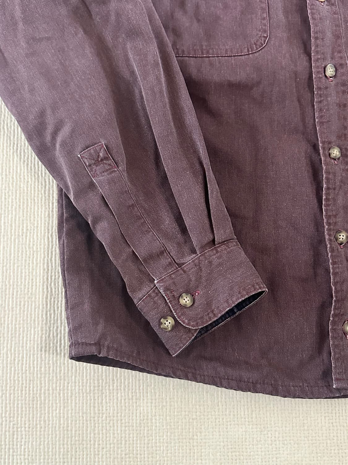 M) 엘엘빈 L.L.Bean 코튼 셔츠 캔버스 안감 체크 무늬 남방 상품이미지3