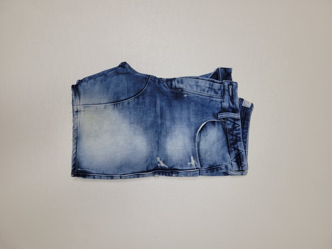 자라맨 ZARAMAN 남자 니트조직 청 반바지 34 블루 상품이미지2