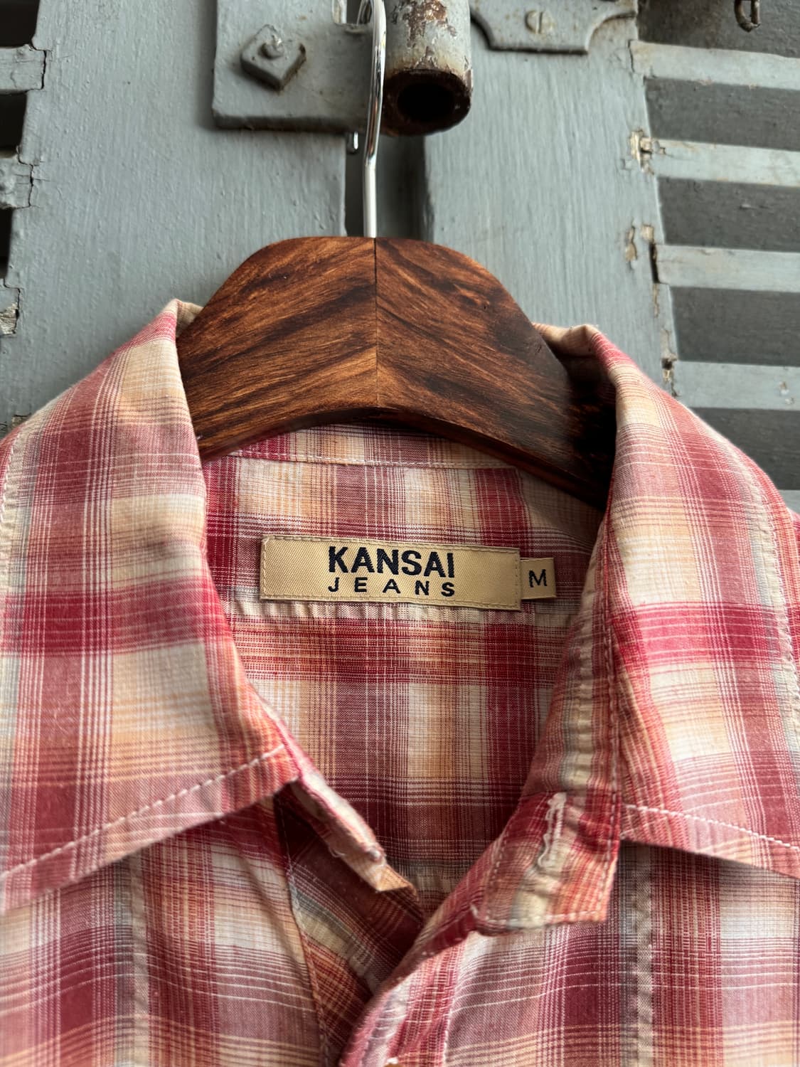 [M]KANSAI JEANS 린넨 체크셔츠 상품이미지3