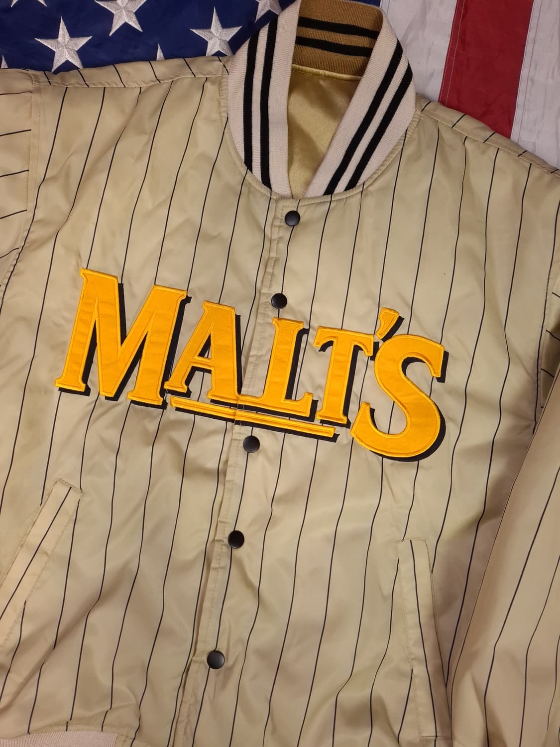 새제품급 오리지날 90's 일본판 MALT's 리버서블 바시티자켓 상품이미지5