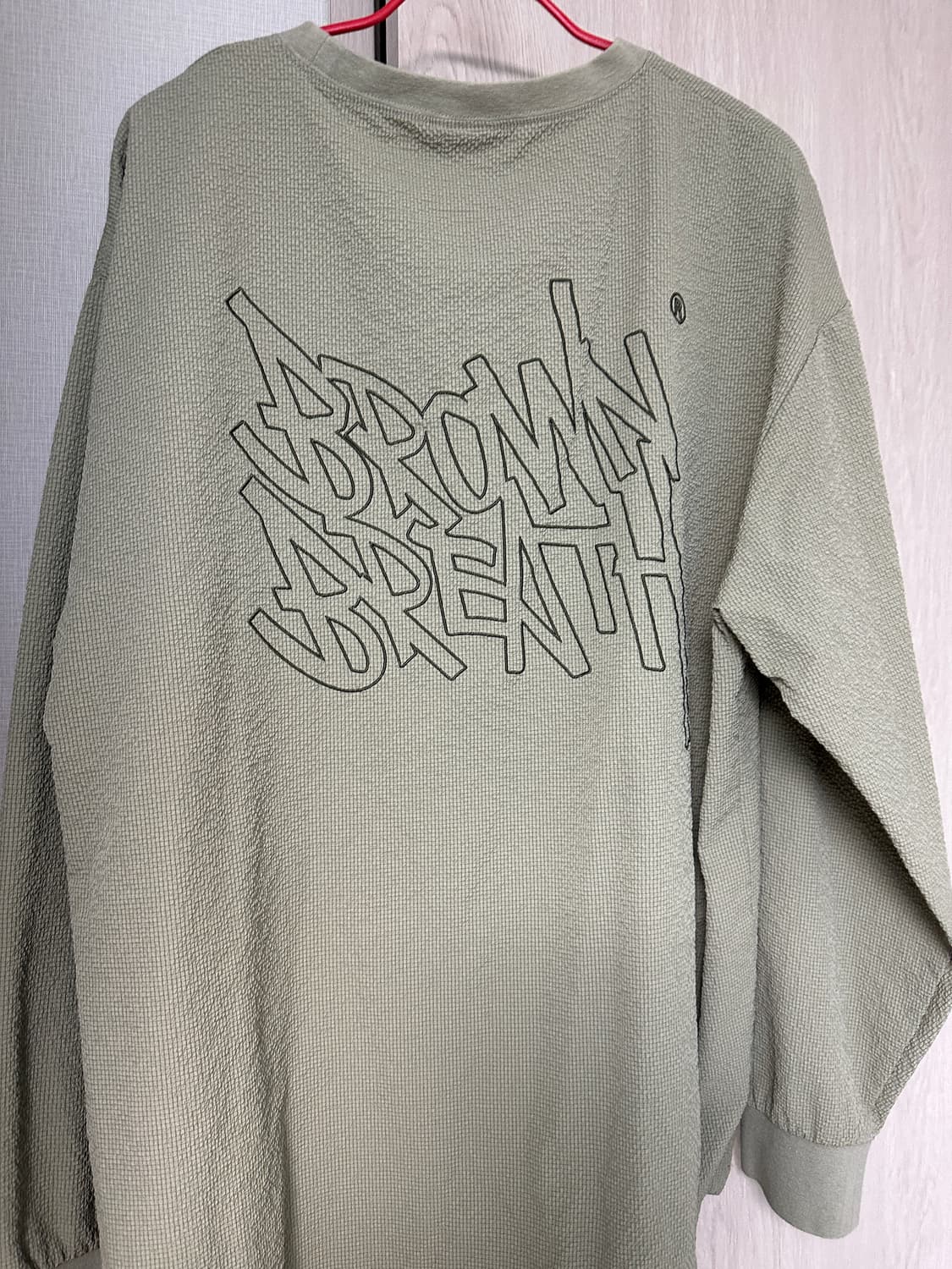 브라운 브레스 시어서커 긴팔 롱슬리브 팝니다! 상품이미지4