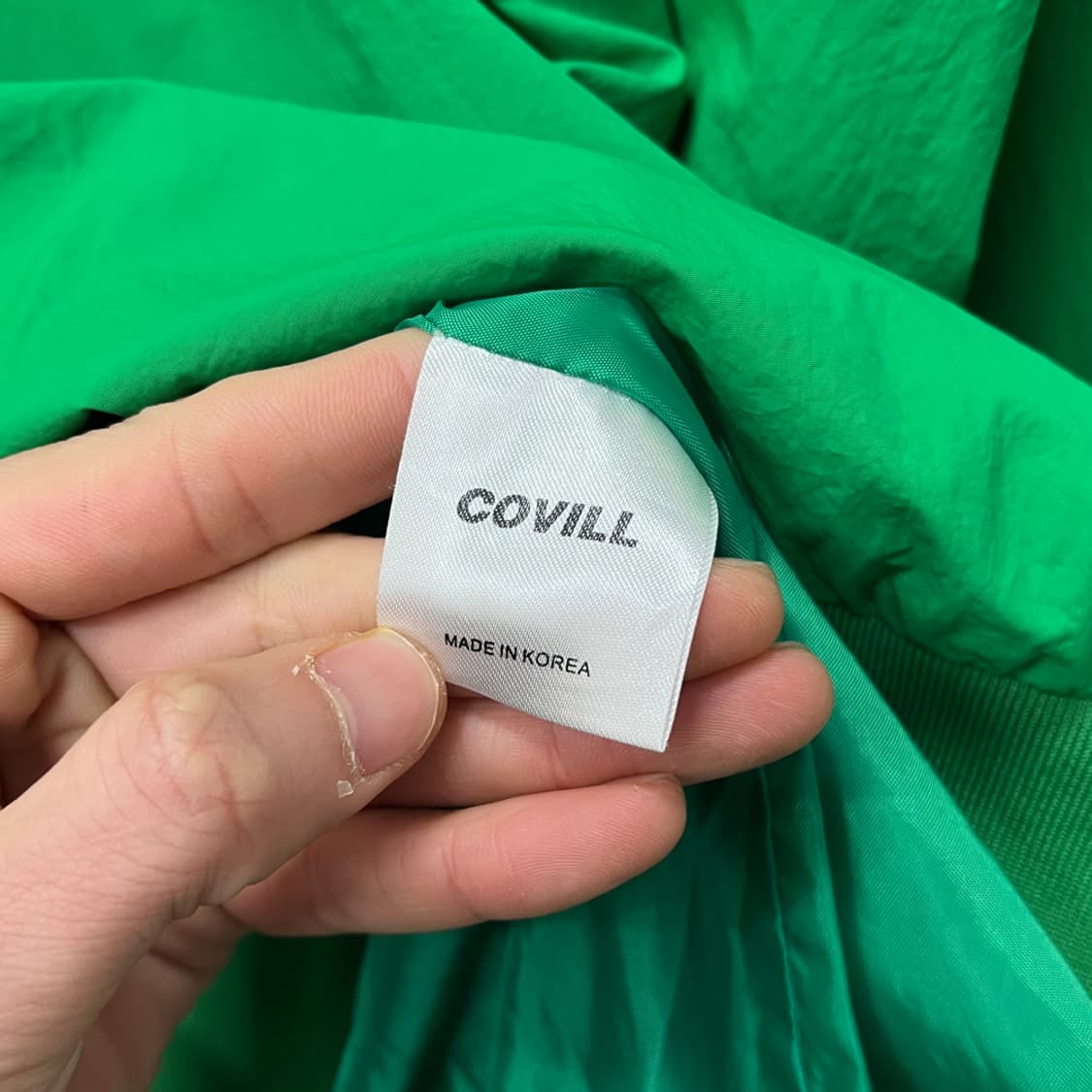 COVILL 브이넥 오버핏 나일론 웜업 FREE 상품이미지4