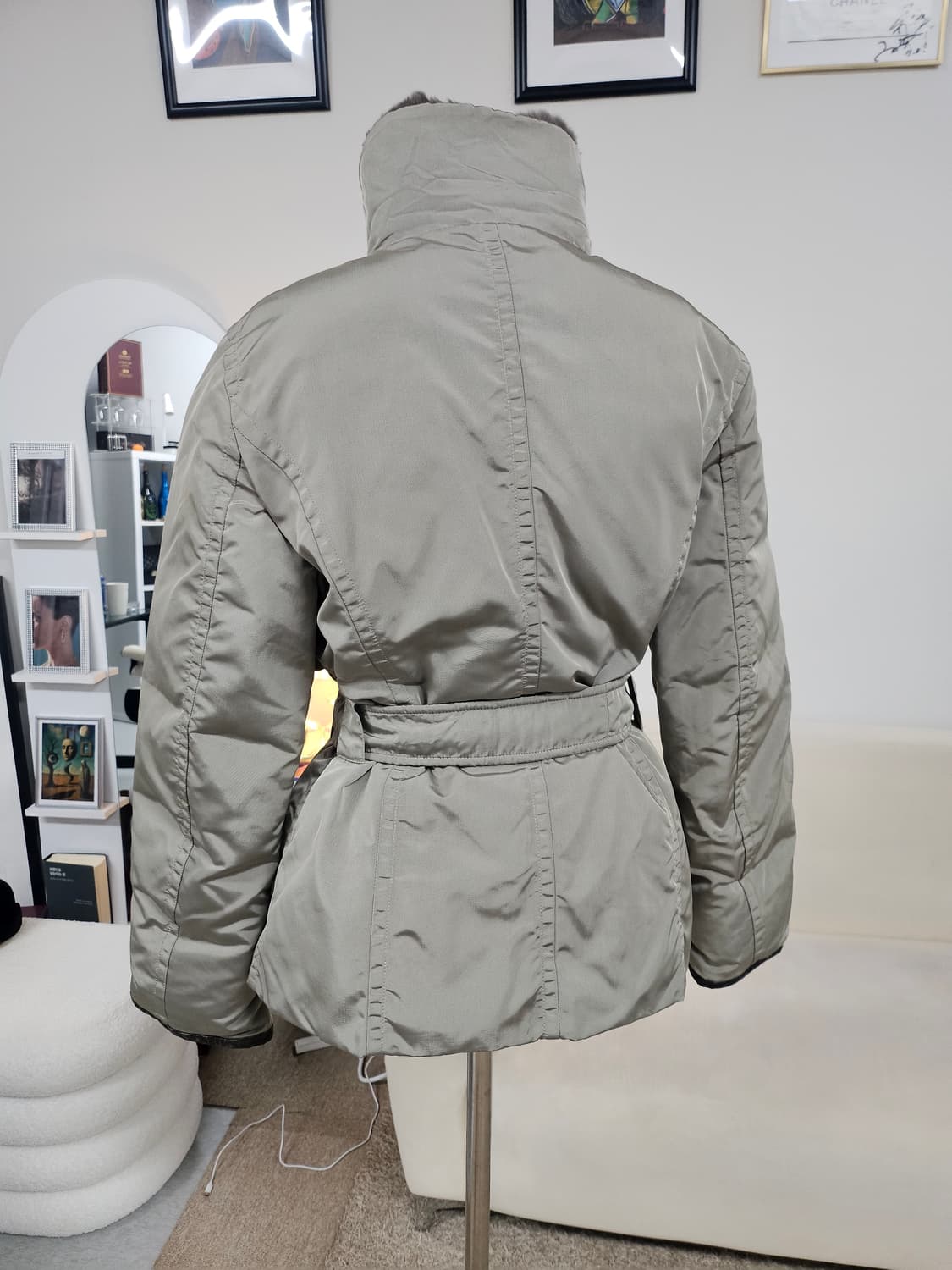 정품(55-66)막스마라 위켄드 벨티드 트리밍 구스 자켓 상품이미지3