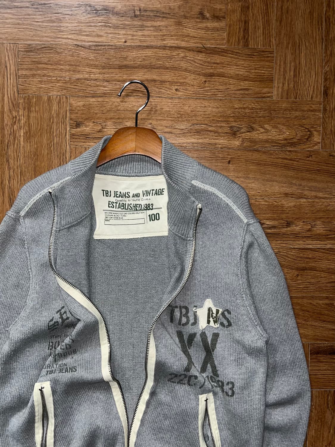 빈티지 y2k 디테일 니트 집업 상품이미지5