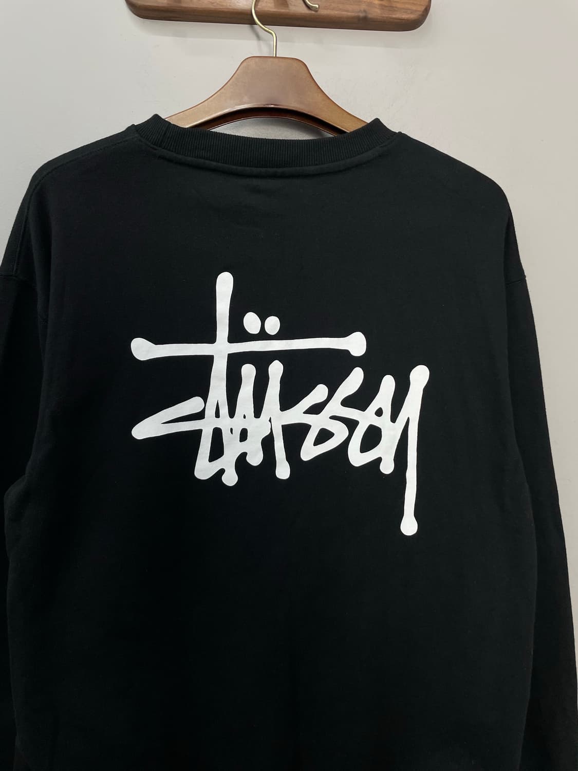 스투시 베이직 크루넥 블랙 맨투맨 H1364 상품이미지5