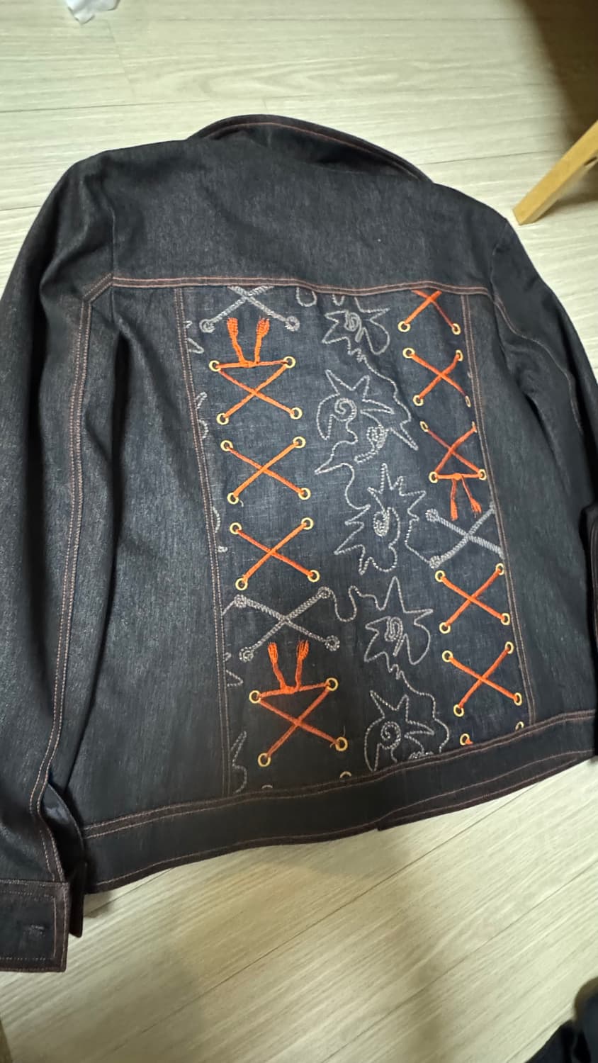 빈티지 자수  데님자켓 판매 상품이미지7
