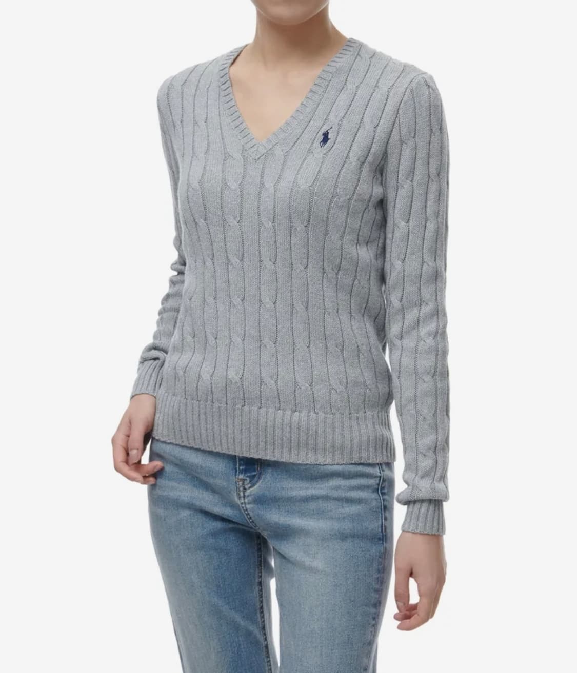 [M]  Polo 케이블니트 V넥 스웨터 상품이미지2