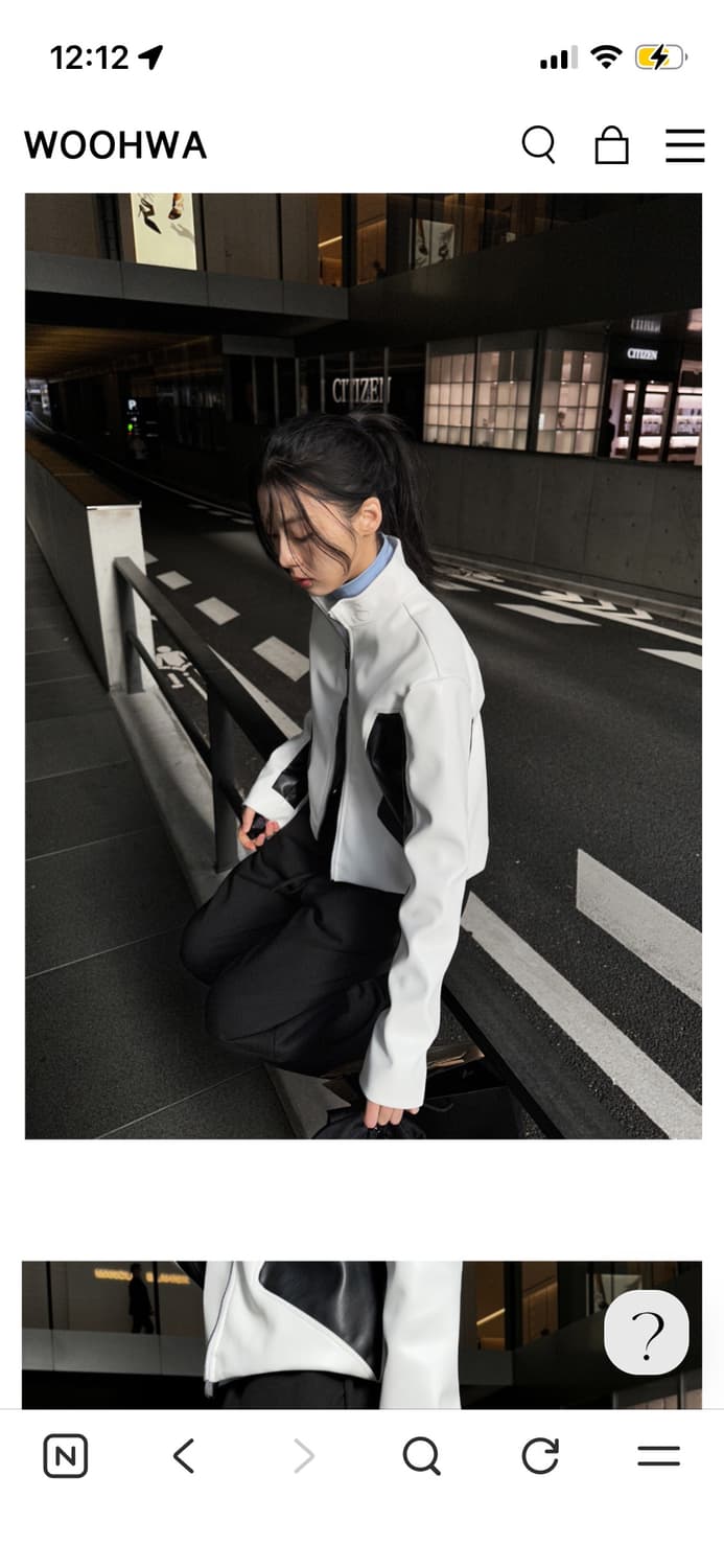 🤍WOOHWA 우화 레더 자켓 화이트🤍 라이더자켓 상품이미지6